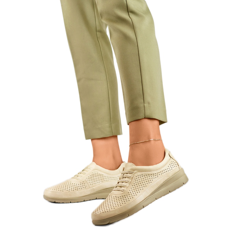 Półbuty Model 8617-4BE Beige beżowy