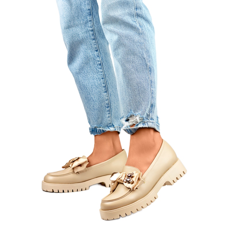 Mokasyny Model 2306BE Beige beżowy