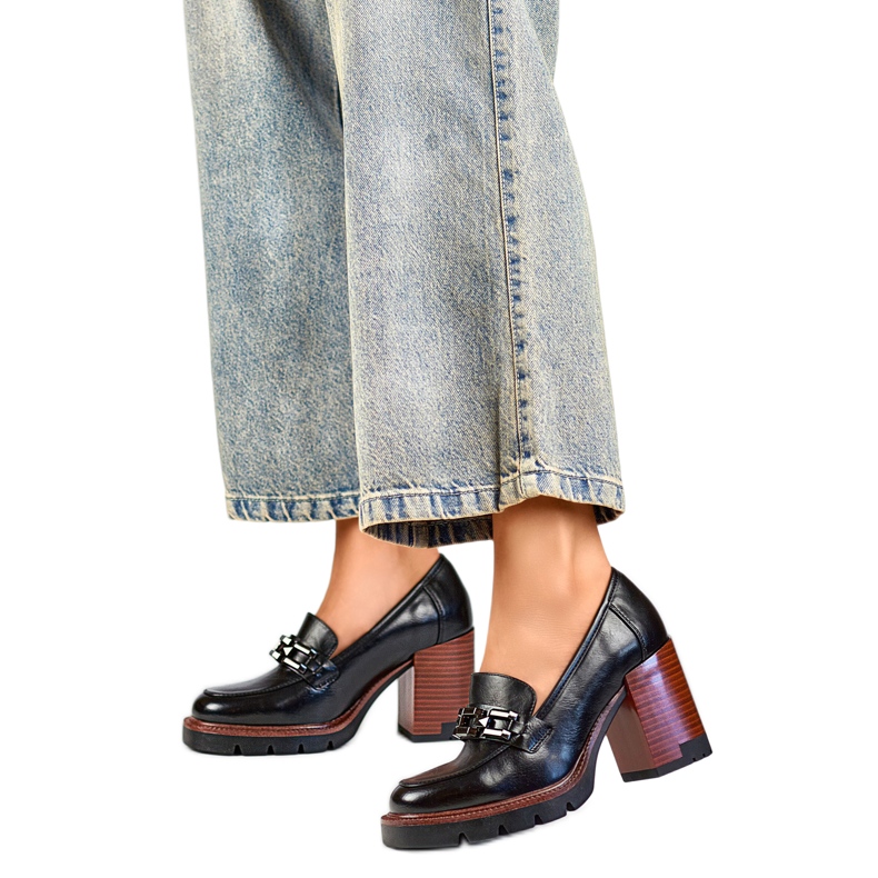 Czółenka Damskie 24-2-12278B czarne