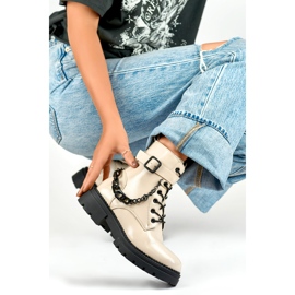 Workery Model 250013BE-LA Beige Lakier - PRIMO beżowy