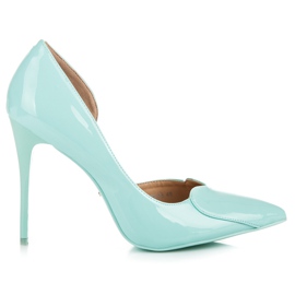 Vices Miętowe Szpilki Sweatheart zielone