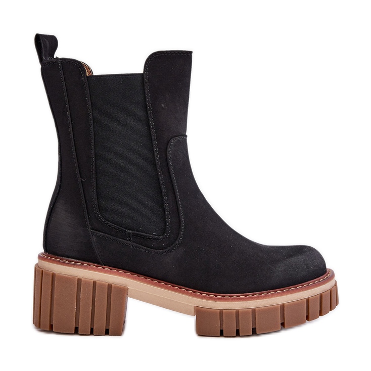 Botki Sztyblety Na Zamek Ocieplane Czarne Linneviae