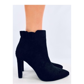 Botki na szpilce zamszowe Mariah Black - Inello czarne