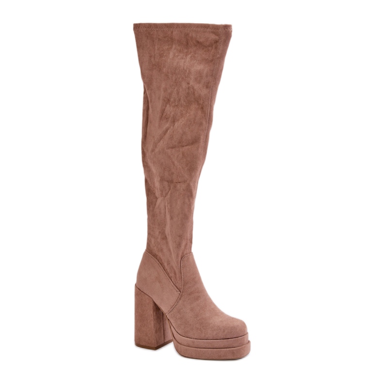 Kozaki Model 8669 Beige beżowy