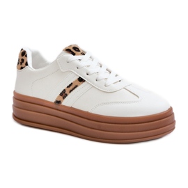Buty Sportowe Model PC2802 White Leopard białe