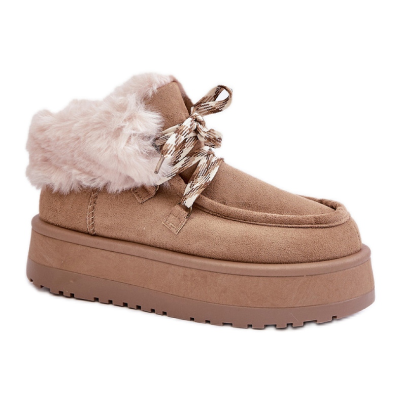 Śniegowce Model C3016 Dark Beige beżowy