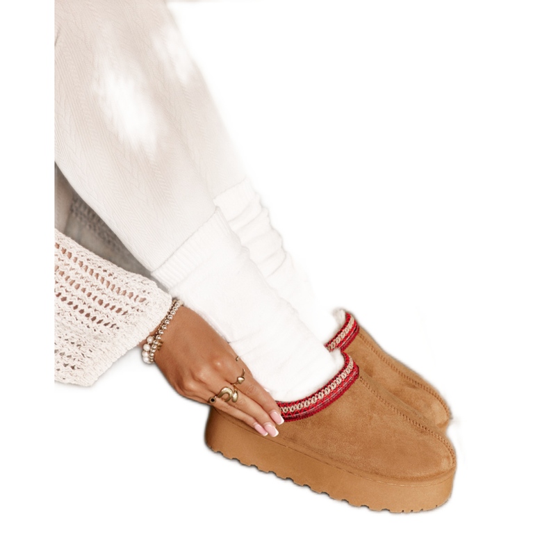 Śniegowce Model 20219-4B Camel brązowe