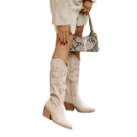 Kozaki Model DA113P Light Beige beżowy