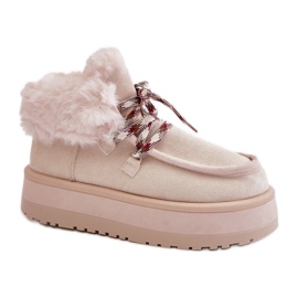 Śniegowce Model C3016 Light Beige beżowy