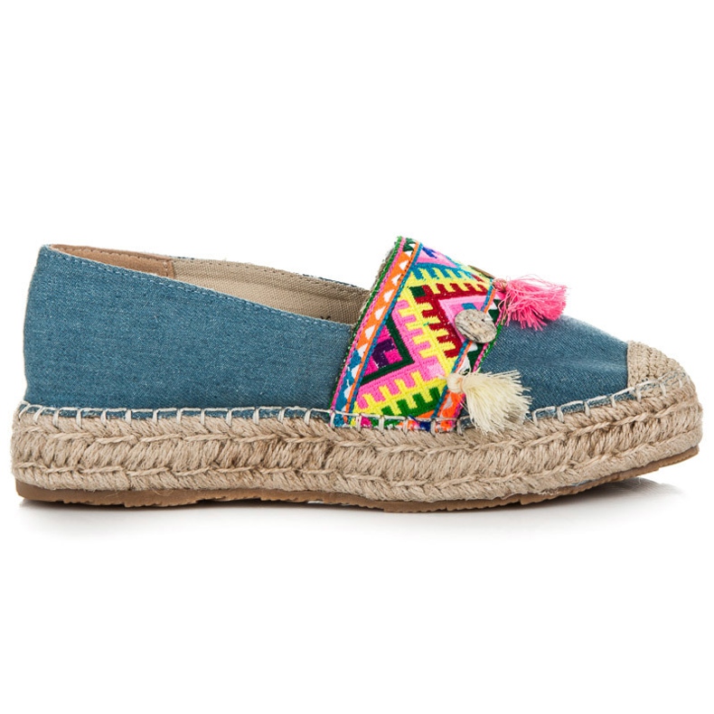 Vices Espadryle ethnic print niebieskie