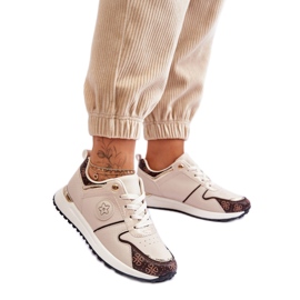 Buty Sportowe Model US6 Beige/Brown beżowy