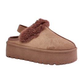 Kapcie Model 24890 Dark Beige beżowy