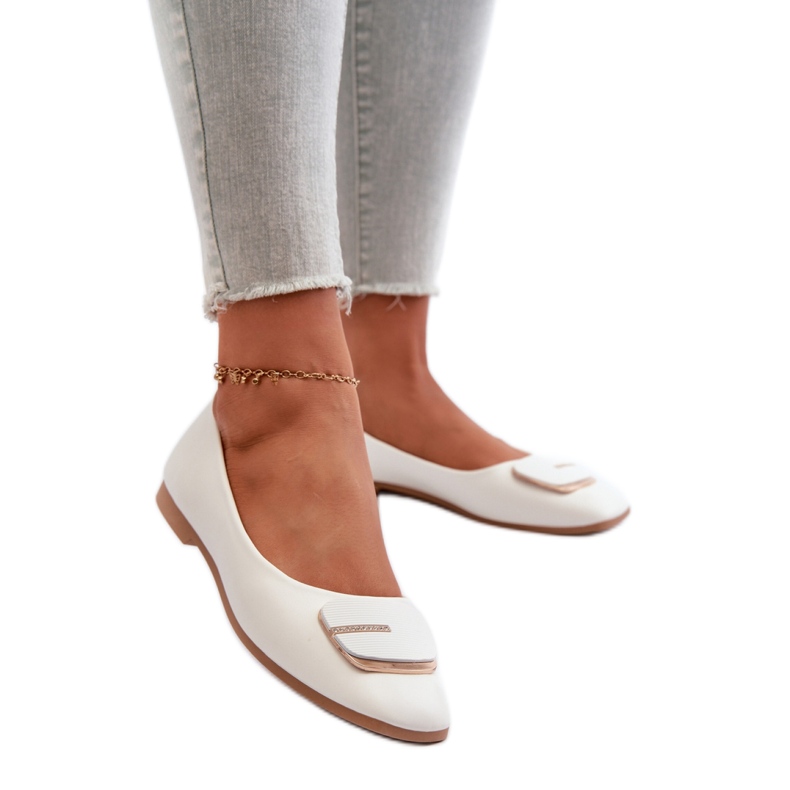 Baleriny Model ZA37 White białe