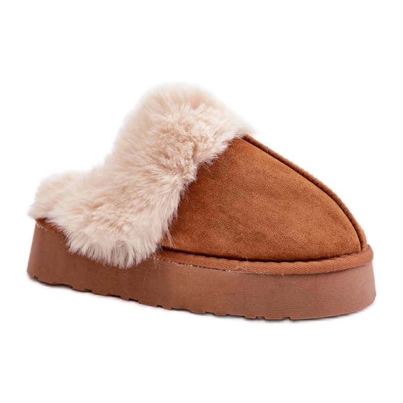 Kapcie Model FA-181 Camel brązowe