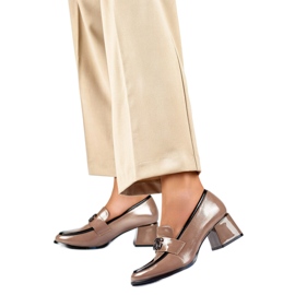 Czółenka Model GD-FL475T Beige beżowy