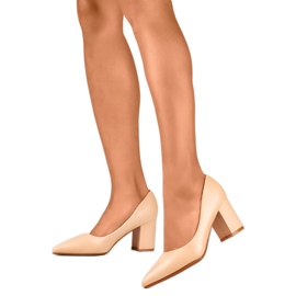 Czółenka Model KJ-42BE Beige beżowy