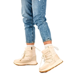 Śniegowce Model 24-16321BE Beige beżowy