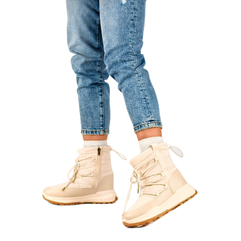 Śniegowce Model 24-16321BE Beige beżowy