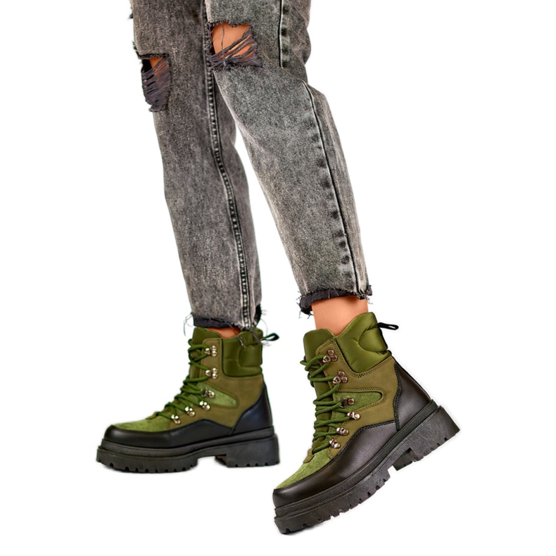 Trapery Model A-852GR Black/Green zielone