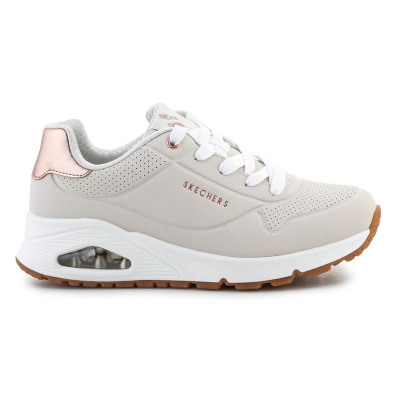 Buty Sportowe Skechers Uno Gen1 Shimmer Away 310545L-NAT beżowe beżowy