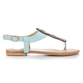 Vices Ozdobne japonki ze sprzączką niebieskie