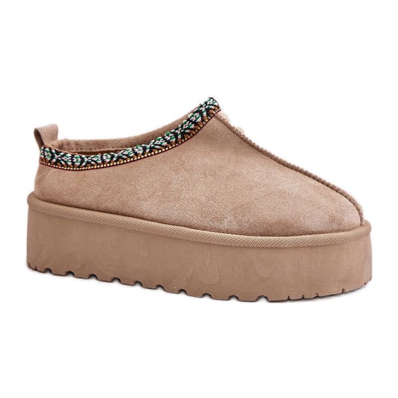 Kapcie Model 877-1 Beige beżowy