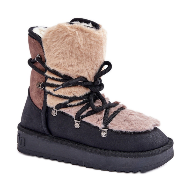 Śniegowce D.Franklin Ocieplone Futrem DFSH370012 czarne