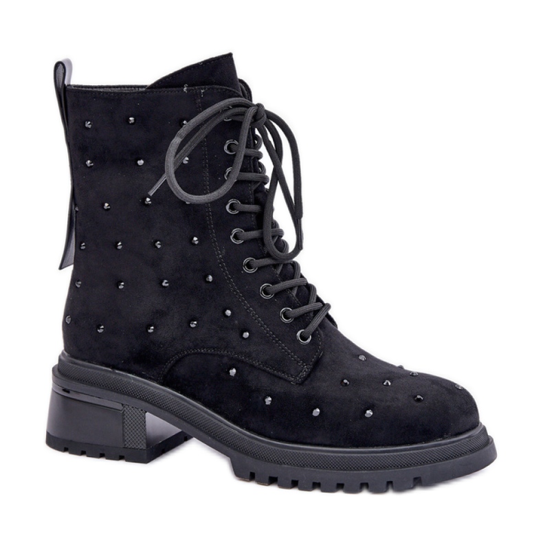 Workery Damskie z Dżetami MR880-017 czarne