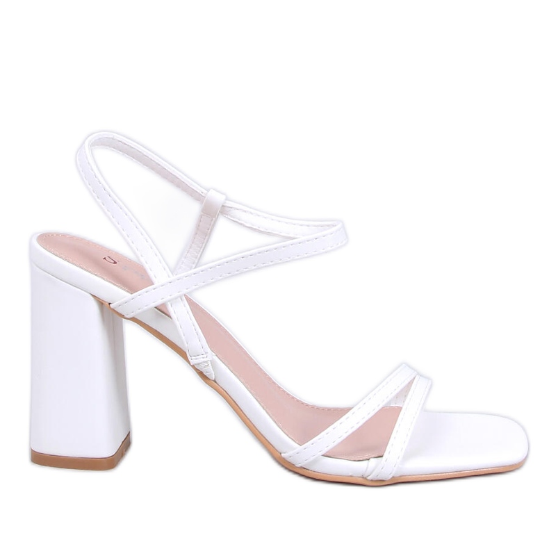 Seastar Sandałki na stabilnym obcasie White białe