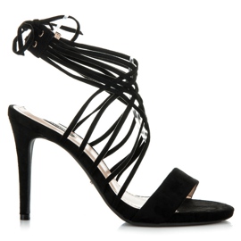 Vices Zamszowe Szpilki Z Wiązaniem czarne