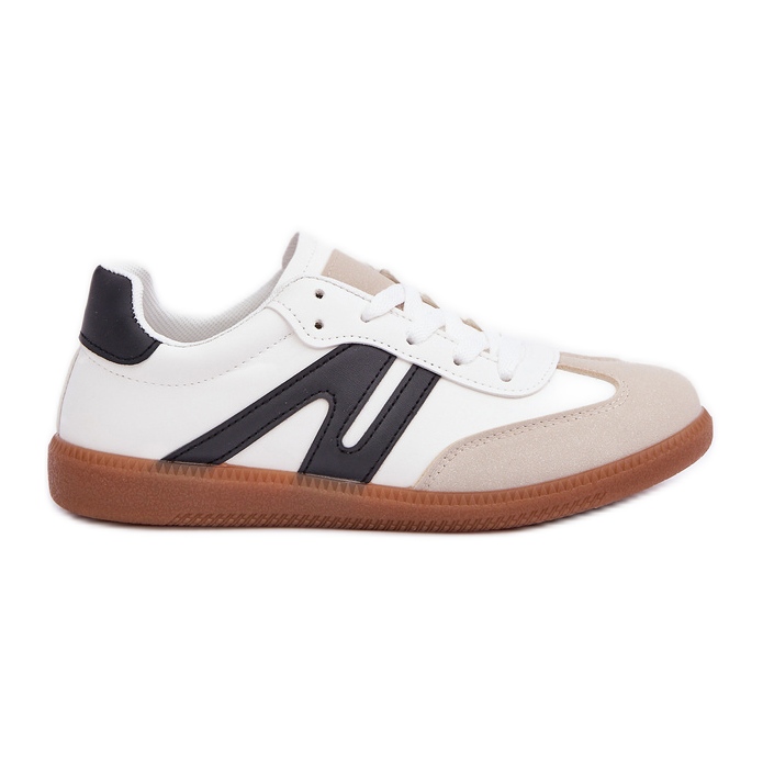 Niskie Sneakersy Damskie Z Eko Skóry Biało-Czarne Navidemi białe