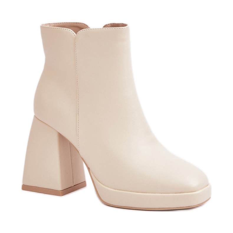 Botki Model Selarae LQ-48 Light Beige - Step in style beżowy