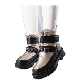 Złote śniegowce z łańcuchem Ephraim - Solea