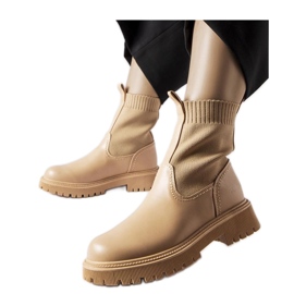 Beżowe botki eko-zamsz Big Star beżowy