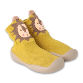 Befado żółte/brązowe niechodki z motywem zwierzęcym 002P077