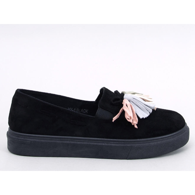 Mokasyny z frędzelkami Black czarne