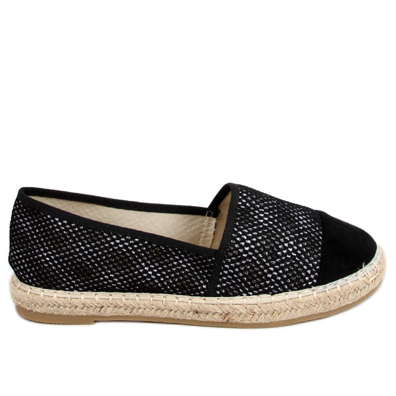 Espadryle damskie zamszowe czarne