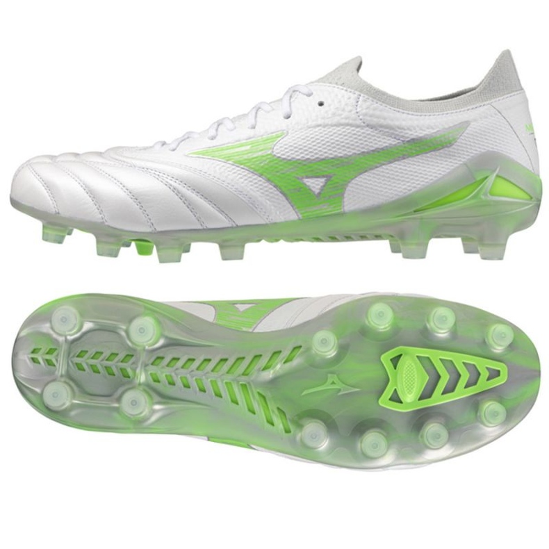 Buty Mizuno Morelia Neo Iv Beta Elite Fg P1GA254237 biało-zielone białe