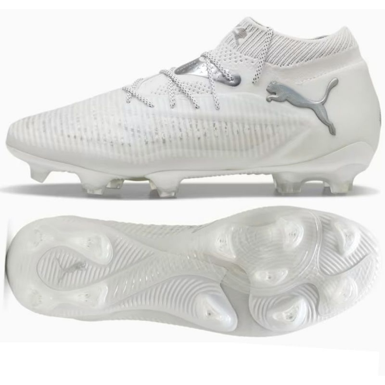 Buty Puma Future 8 Ultimate Fg 108138-04 Białe ze Skarpetą