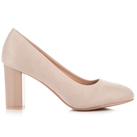 Seastar Czółenka Z Lakierowanym Słupkiem brązowe