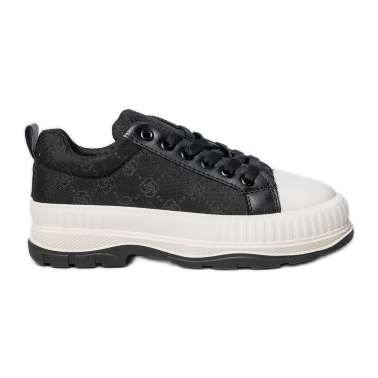 Damskie sneakersy na platformie Czarne