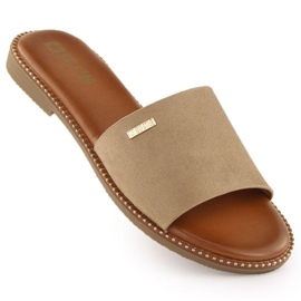 Klapki Damskie Big Star RR274619 Beżowe beżowy