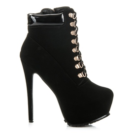 Sergio Todzi Sznurowane botki sergio czarne