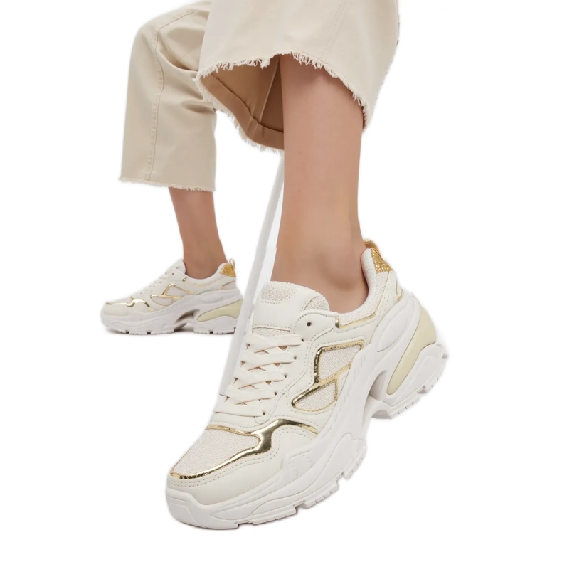 Sneakersy Glam Beige beżowy