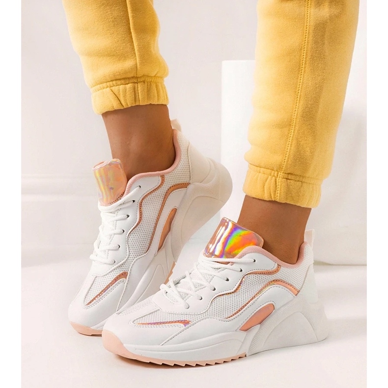 D/GMR Białe holograficzne sneakersy Ingram