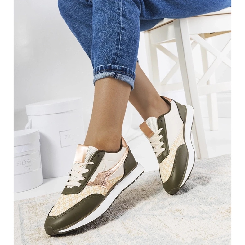 D/GMR Zielone sneakersy damskie Chiara