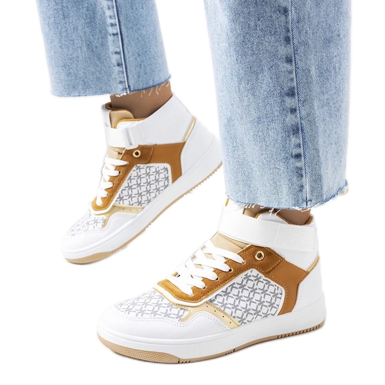 D/GMR Białe sneakersy za kostkę Emmers