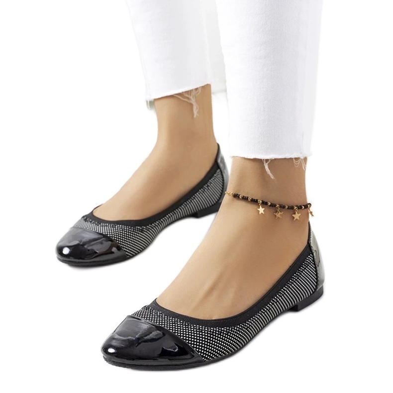 D/GMR Czarne baleriny w groszki Jonna