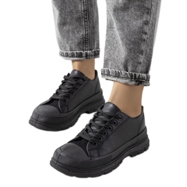 D/GMR Czarne trampki na grubej podeszwie Nurbika