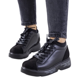 D/GMR Czarne sneakersy na wysokiej podeszwie Ambly